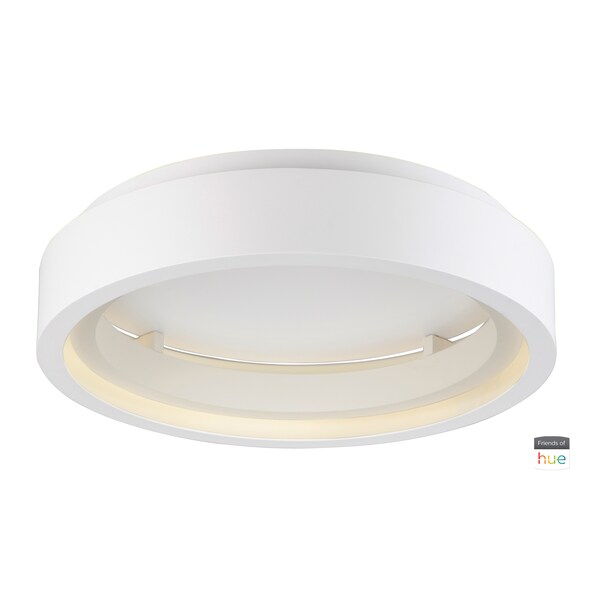 Et2 iCorona 1-Light 23.5" Wide Matte White Flush Mount Light E35001-MW - main